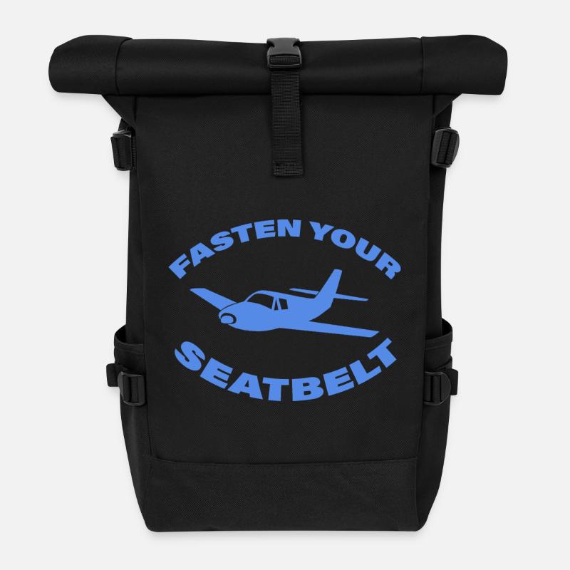 FASTEN YOUR SEATBELT - Rolltop Rucksack - Schwarz