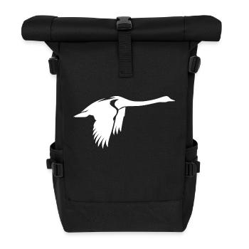 Cygne volant élégant - Sac à dos roll top - noir - Devant