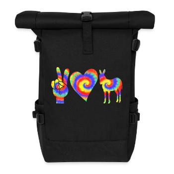 Esel - Rolltop Rucksack - Schwarz - Vorne