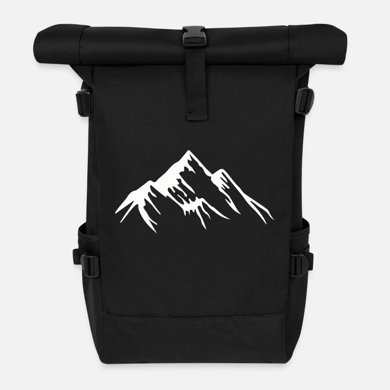 berge - Rolltop Rucksack - Schwarz