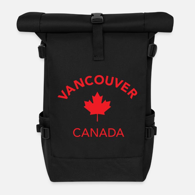 VANCOUVER CANADA - Rolltop Rucksack - Schwarz