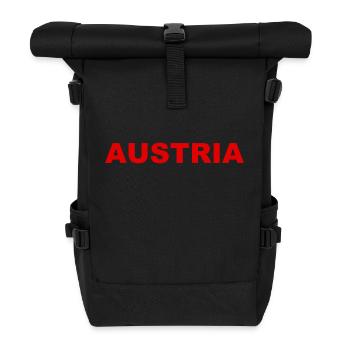 Austria - Österreich - Rolltop Rucksack - Schwarz - Vorne