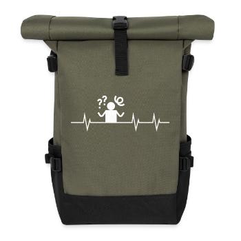 Heartbeat of Confusion - Roll Top Backpack - olive/black - Front
