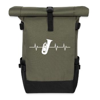 Tuba Beats - Roll Top Backpack - olive/black - Front