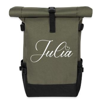 Nom de Julia - Sac à dos roll top - olive/noir - Devant