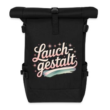 Lauchgestalt - Deutsche Gym Memes - Rolltop Rucksack - Schwarz - Vorne