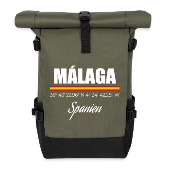 Malaga - Roll Top Backpack - olive/black - Front