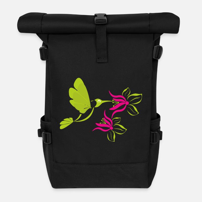 Kolibri_003 - Roll Top Backpack - black