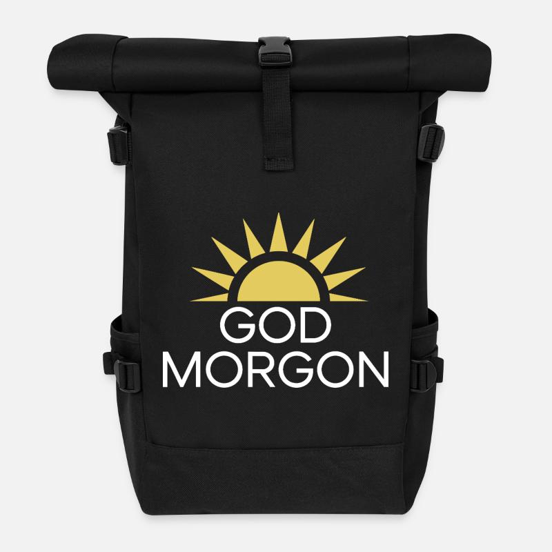 Schweden Spruch Guten Morgen Schwedisch - Rolltop Rucksack - Schwarz