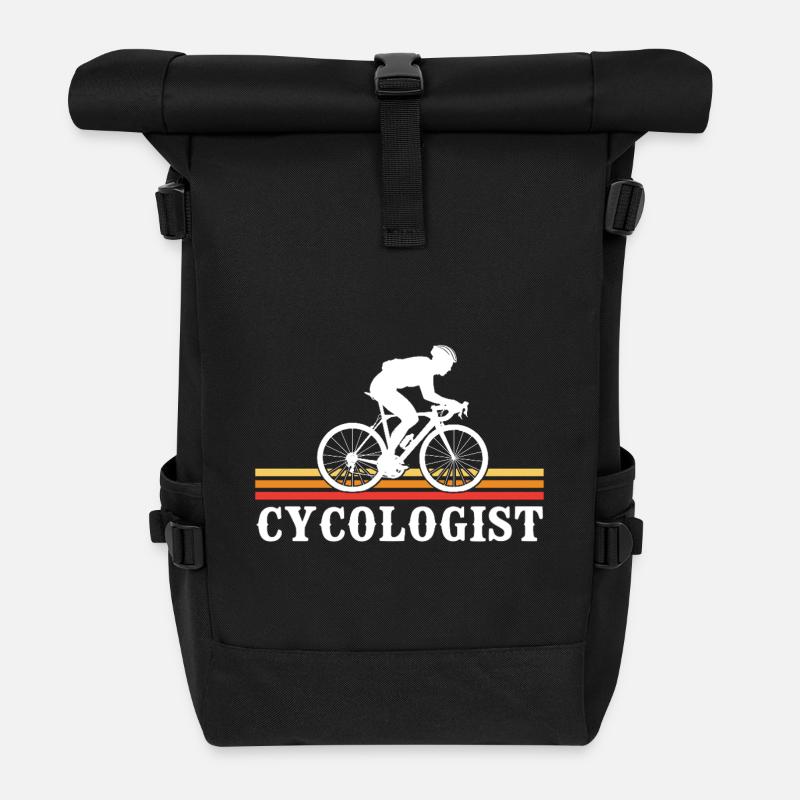 Cycologist cycling  - Rolltop Rucksack - Schwarz