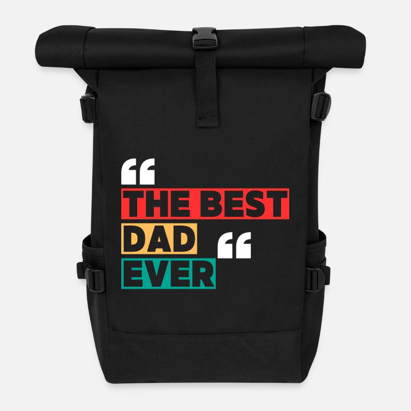 Der beste Vater - Rolltop Rucksack - Schwarz