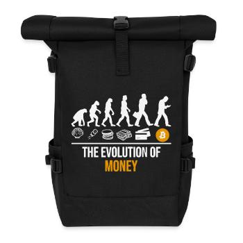 Bitcoin Shirts - Crypto Shirt - Evolution of Money - Roll Top Backpack - black - Front