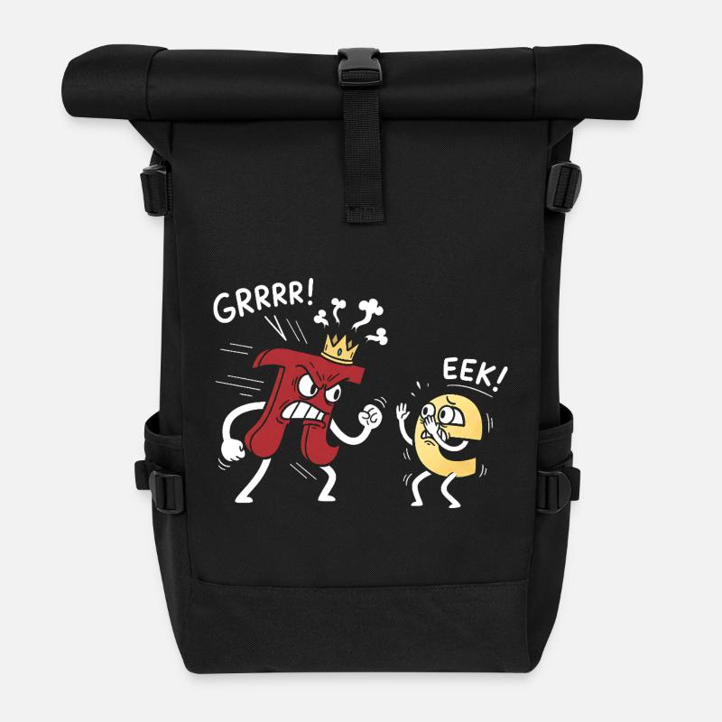 Mathematik Konstanten Pi bedroht e Comic - Rolltop Rucksack - Schwarz