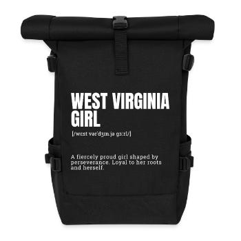 West Virginia Girl Pride - Rolltop Rucksack - Schwarz - Vorne