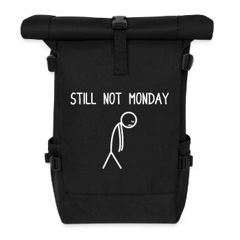 Still not monday stock market stock market traders - Roll Top Backpack - black - Front