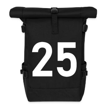 25. 25 JAHRE. 25. JUBILÄUM. 25 JAHRESJUBILÄUM. - Rolltop Rucksack - Schwarz - Vorne