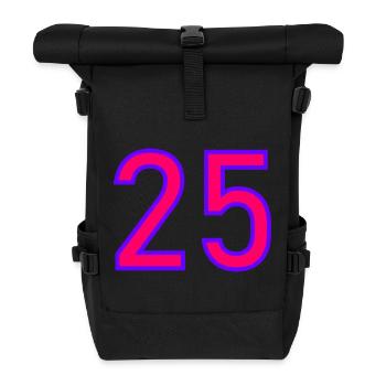 25. 25 JAHRE. 25. JUBILÄUM. 25 JAHRESJUBILÄUM. - Rolltop Rucksack - Schwarz - Vorne