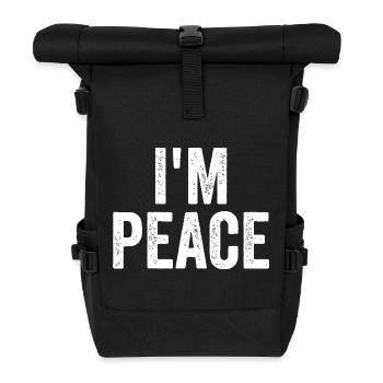 I Am Peace - Roll Top Backpack - black - Front