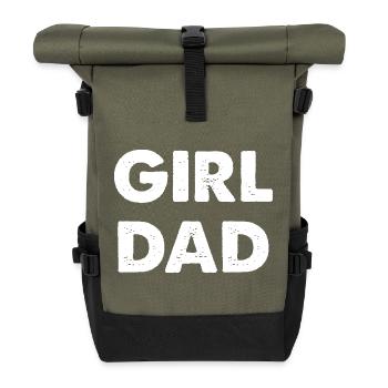Girl Dad - Rolltop Rucksack - Olive/Schwarz - Vorne