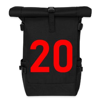 20. 20e ANNIVERSAIRE. ANNIVERSAIRE 20 ANS. 20 ANS. - Sac à dos roll top - noir - Devant