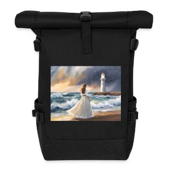 La Femme et le Phare - Sac à dos roll top - noir - Devant