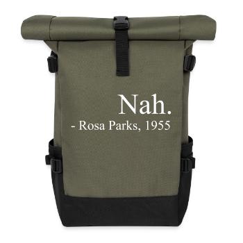ROSA PARKS - Roll Top Backpack - olive/black - Front