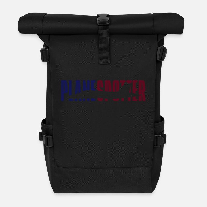 PlaneSpotter - Rolltop Rucksack - Schwarz