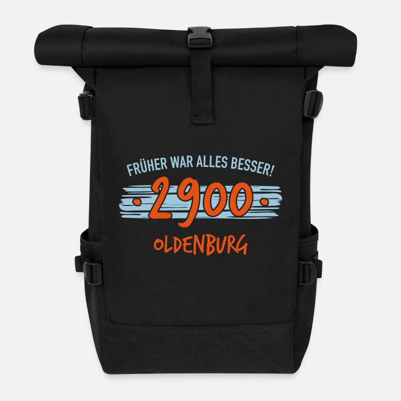 Früher 2900 Oldenburg - Rolltop Rucksack - Schwarz