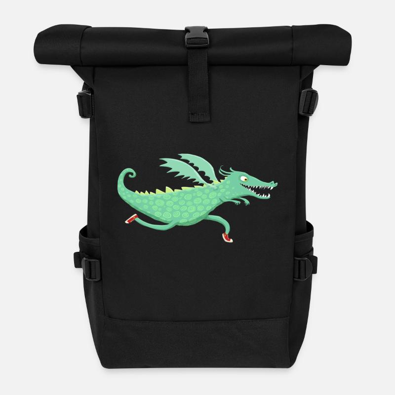 Renndrache - Rolltop Rucksack - Schwarz