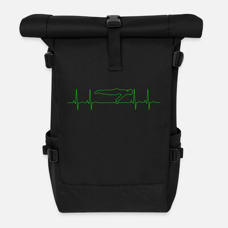 EKG Planche - Calisthenics - Rolltop Rucksack - Schwarz
