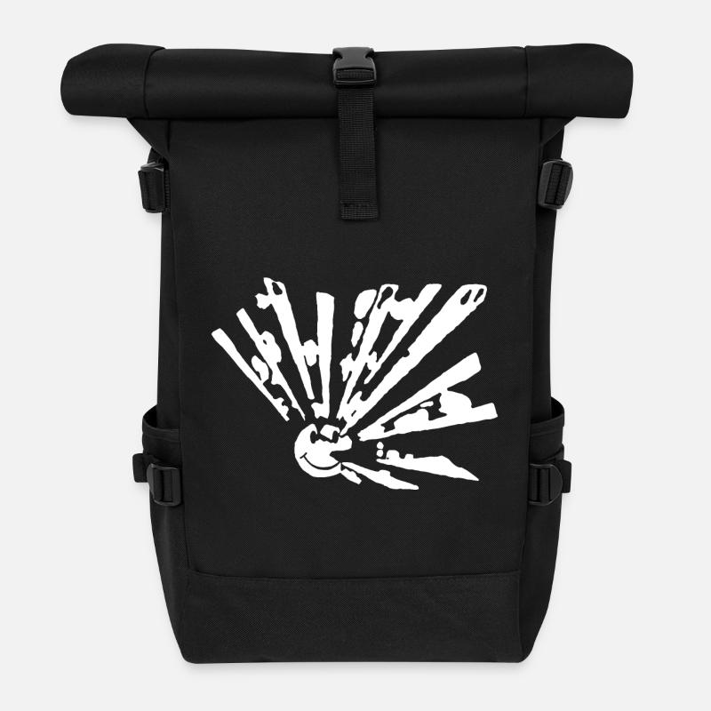 Smiley freetek explosion - Rolltop Rucksack - Schwarz