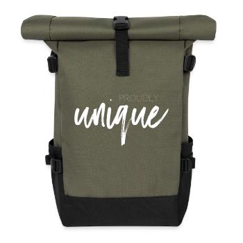 Proudly Unique - Rolltop Rucksack - Olive/Schwarz - Vorne