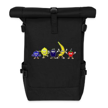 Les amis des fruits - Sac à dos roll top - noir - Devant