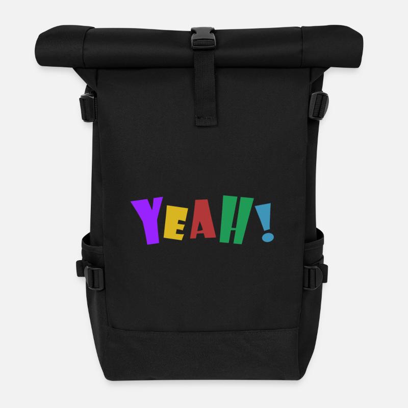 YEAH! - Rolltop Rucksack - Schwarz