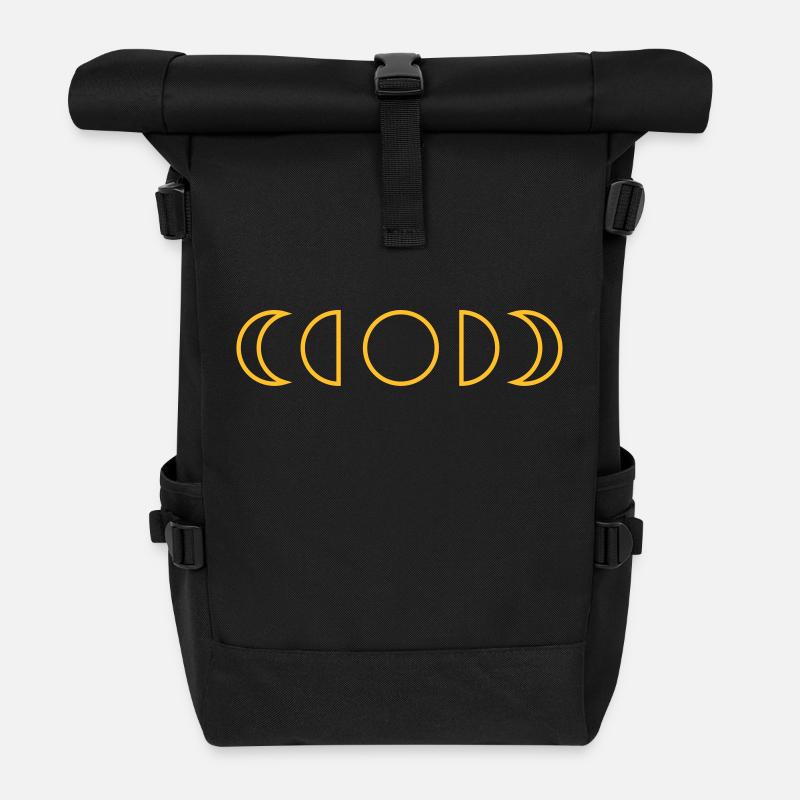 Mond - Rolltop Rucksack - Schwarz