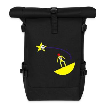 stellar shooting - Roll Top Backpack - black - Front
