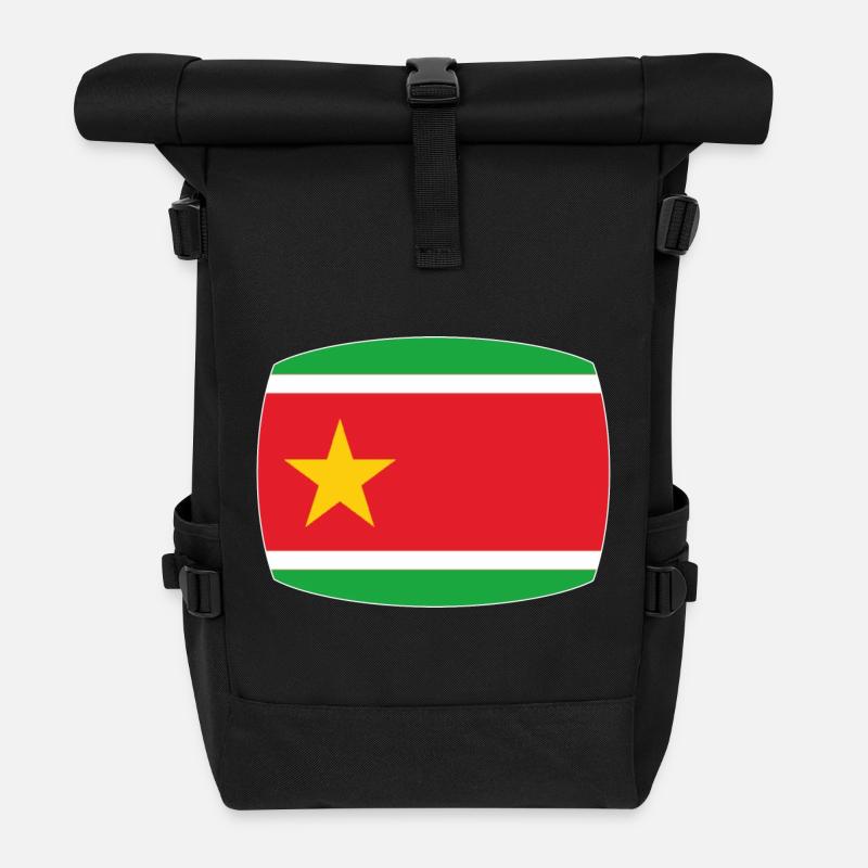 Flagge von Guadeloupe - Rolltop Rucksack - Schwarz