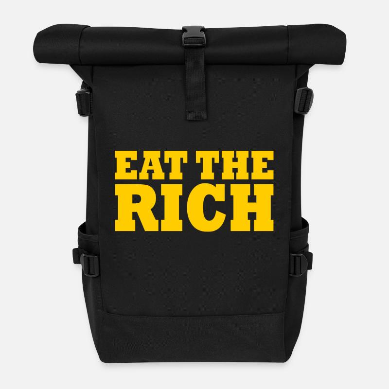 Eat the rich - Sac à dos roll top - noir