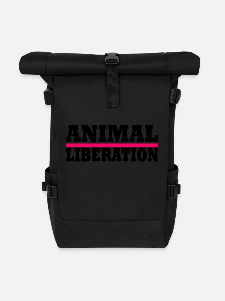 Animal liberation - Roll Top Backpack - black