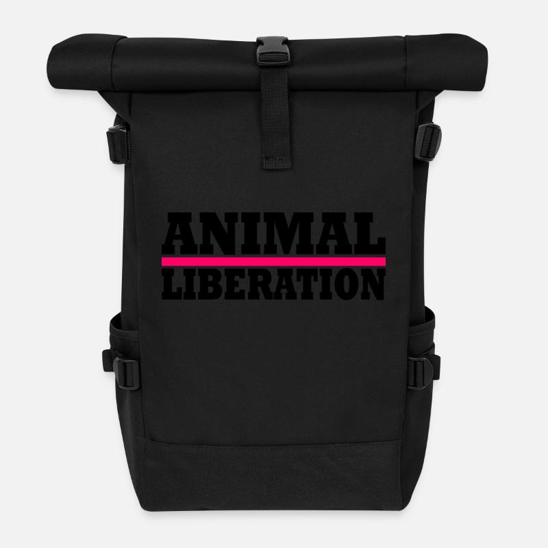Animal liberation - Roll Top Backpack - black