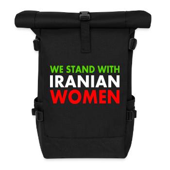 We stand with iranian women - Rolltop Rucksack - Schwarz - Vorne