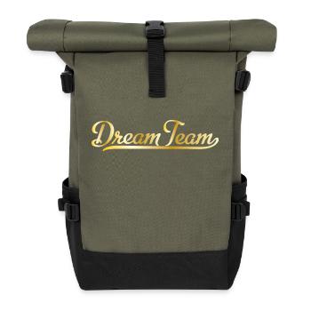 Dream Team - Rolltop Rucksack - Olive/Schwarz - Vorne