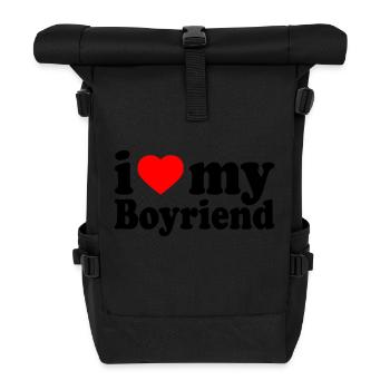 I love my boyfriend - Sac à dos roll top - noir - Devant