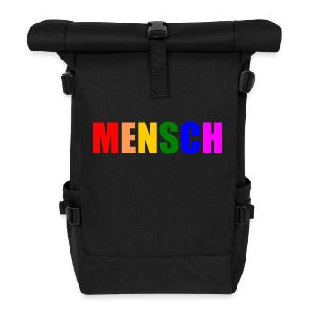 Mensch - Rolltop Rucksack - Schwarz - Vorne