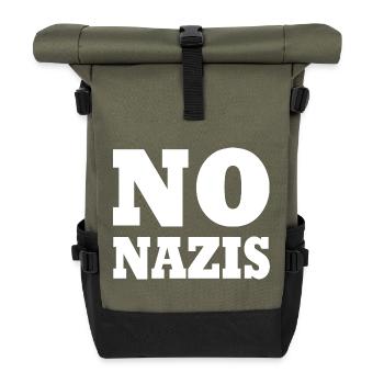 No nazis - Roll Top Backpack - olive/black - Front