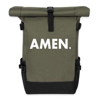 Amen - Rolltop Rucksack - Olive/Schwarz - Vorne