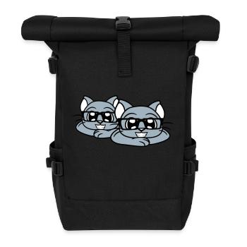 2 Clever Nerd Cats Lunettes à monture de corne Geek Eyewear Team - Sac à dos roll top - noir - Devant