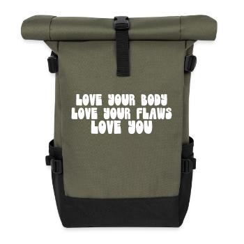 Love Your Body - Roll Top Backpack - olive/black - Front