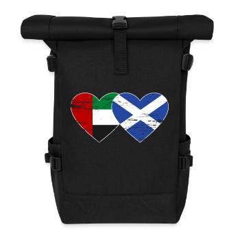 Vereinigte Arabische Emirate Schottland Flagge - Rolltop Rucksack - Schwarz - Vorne