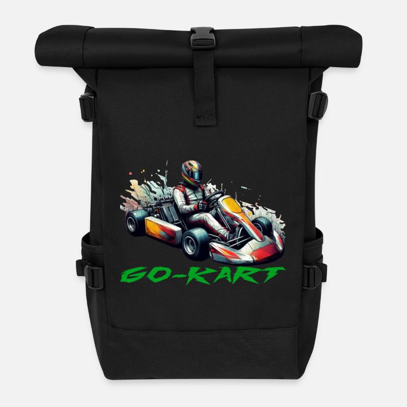 Go Kart - Rolltop Rucksack - Schwarz